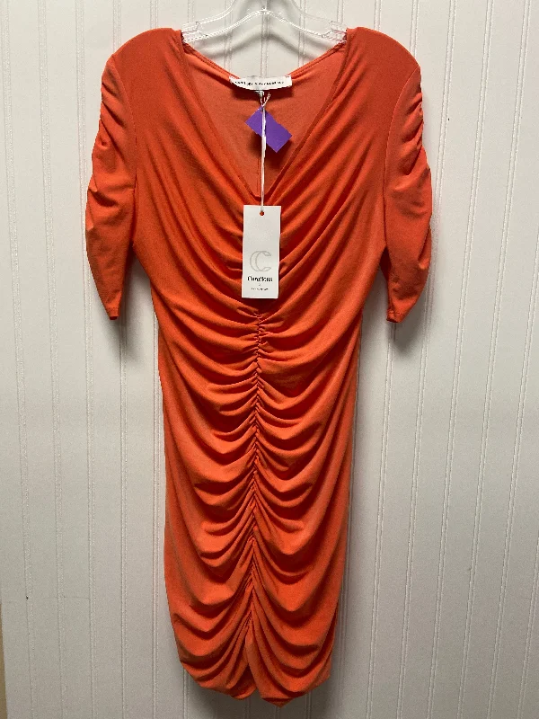 Orange Dress Party Short Cmb, Size L