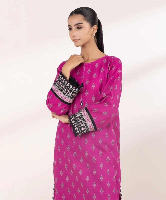 Embroidered Light Khaddar Shirt